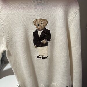 Ralph Lauren purple label polo bear cashmere sweater classic cream